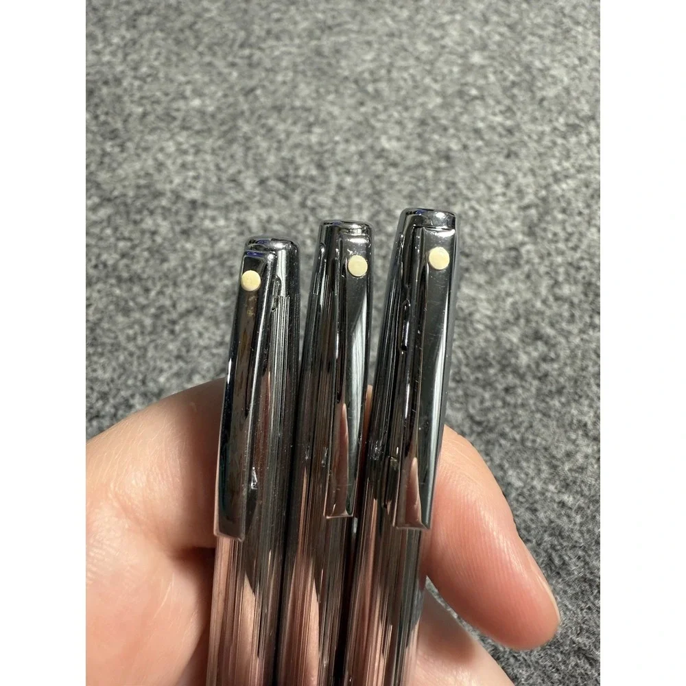 1970s SHEAFFER White Dot Ballpoint Pen + 2 Mechanical‎ Pencil Set Silver Working